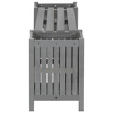 Garden Bench Grey Solid acacia wood 150 cm Planters 311823