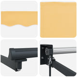 Manual Retractable Awning with LEDs Sand 3425560