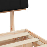 Bed Frame with Upholstered Headboard Black 90 x 200 cm 877516