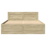 Bed Frame with Headboard without Mattress Sonoma Oak 120x190 cm Small Double 3295606