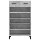 Shoe Cabinet Concrete Grey 60x35x105 cm Engineered Wood 829616