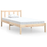 810067 Bed Frame without Mattress Solid Wood 90x200 cm