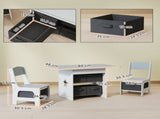Kids Table and Chair Set, Toddler Table and 2 Chairs Set with 6 Removable Drawers, for Boys Girls T3398P422135