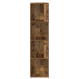 Corner Cabinet Old Wood 33x33x132 cm Engineered Wood 856722