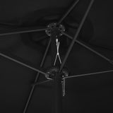 Parasol Black Polyester fabric, Aluminium pole and ribs Extra Large 47302