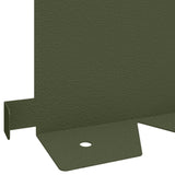 Lawn Edging 10 pcs 102 x 15 x 4 cm Steel Olive Green 8008772
