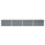 Garden Raised Bed Galvanised Steel 320x80x45 cm Grey 44846