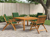 5-Piece Garden Dining Set 5 pcs Natural Solid Acacia Wood 3434619