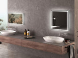70 x 50cm LED Bathroom Mirror with Lights, Dimmable Makeup Mirror, Vanity Mirror with 3 Colour, T3398P328145