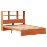 Bed Frame with Storage Headboard Wax Brown 140 x 200 cm 3422734
