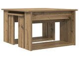 Coffee Table Set 2 pcs Artisan Oak 50 x 52 x 42 cm 8000131