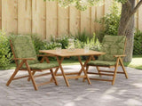 High Back Chair Cushion GEMERT 2 pcs 100% Polyester Leaf Design 946101