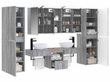 Bathroom Furniture Set 6 pcs Grey Sonoma 3407180