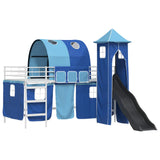 Kids'Loft Bed Frame White and Blue 107 x 200 cm Metal 42020905