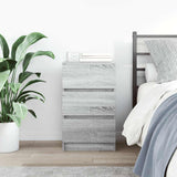 Bedside Cabinet with 3 Drawers Grey Sonoma 39x35x65 cm 861347