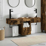 Bathroom Furniture Set 3 pcs Smoked Oak Engineered Wood 3405592