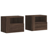 Wall-mounted Bedside Cabinets 2 pcs Brown Oak 45x30x35 cm 848324