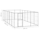 Outdoor Dog Kennel Galvanised Steel 21,78 m 3082328