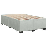 Box Spring Bed with Mattress Light Grey 120x200 cm Velvet 3285275