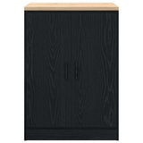Garage Storage Cabinet Black 60x51x85 cm Solid Wood Pine 860572