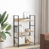288219 3-Layer Book Shelf Oak 60x27,6x90,5 cm Engineered Wood