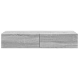 ZNTS Wall Shelf with Drawers Grey Sonoma 100x36x19 cm Engineered Wood 859991