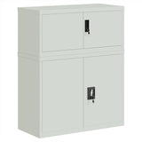 ZNTS File Cabinet Light Grey 90x40x110 cm Steel 3188316