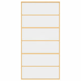 Sliding Door Gold 102.5x205 cm Clear ESG Glass and Aluminium 155162