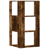 Corner Bookcase 3-Tier Smoked Oak 50x50x102 cm Engineered Wood 852595