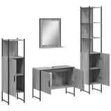 4 Piece Bathroom Cabinet Set Grey Sonoma Engineered Wood 3214362