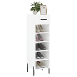 Shoe Cabinet White 30x35x105 cm Engineered Wood 829684
