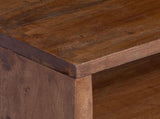 Accent Table with Shelf 3 pcs Brown Solid Mahogany Wood 42012363