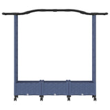 Raised Bed with Trellis and Roof Grey 169 x 40 x 129 cm PP 3423098
