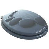Soft-Close Toilet Seat Grey 44 x 38 cm MDF board 42027177