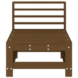 Garden Middle Sofas 2 pcs Honey Brown Solid Wood Pine 825642