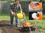 1500W Electric Garden Tiller w/Foldable Handle, 40cm Working Width, 20cm Tilling Depth, 6 Blades, 2 T3398P554173