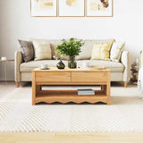 Coffee Table Drammen Oak 99 x 55 x 45 cm Solid Pine Wood 42003044