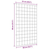 Pond Fence Set 8 pcs Green 50 x 80 cm Steel 42017318