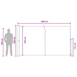 Retractable Side Awning Anthracite 600 x 200 cm Polyester 42035380