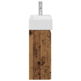 Bathroom Vanity Unit with Tap Old Wood 45.5 x 22.5 x 84 cm 889519
