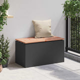 Garden Bench Black 80 x 40 x43 cm Steel 874898