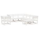 ZNTS 8 Piece Garden Lounge Set White Solid Wood Pine 3216941