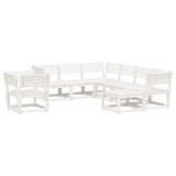 8 Piece Garden Lounge Set White Solid Wood Pine 3216941