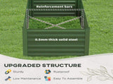 Raised Beds for Garden, Galvanised Steel Outdoor Planters with Multi-reinforced Rods, 180 x 90 x 59 T3398P315948