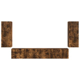 TV Cabinet Set 4 pcs Smoked Oak Engineered Wood 3409164