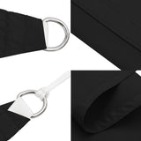 Sunshade Sail Oxford Fabric Rectangular 5x6 m Black 135769