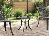 Garden Table Black 48x53 cm Cast Aluminium 4002824
