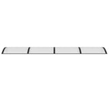 Door Canopy Black and Transparent 350x75 cm Polycarbonate 153591