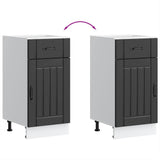 Kitchen Base Cabinet Lucca Black Engineered Wood 853708