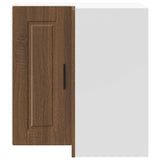 Kitchen Wall Corner Cabinet "Porto" Brown Oak Engineered Wood 854104
